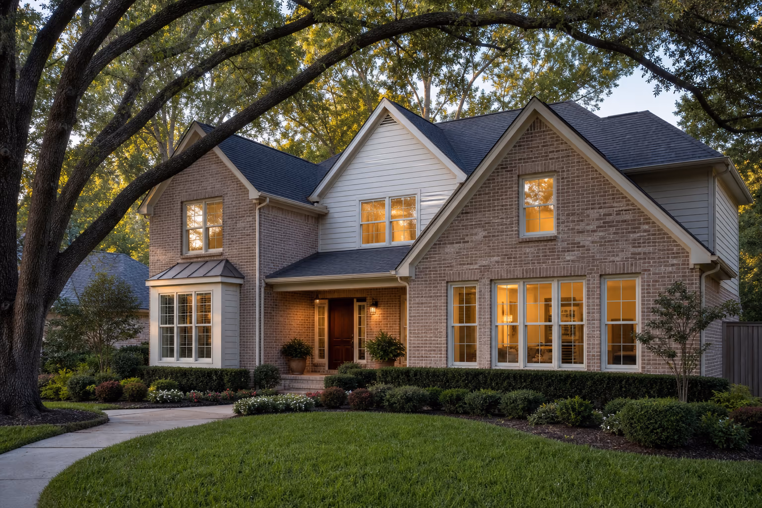 Representative Friendswood-area home with energy-efficient replacement windows