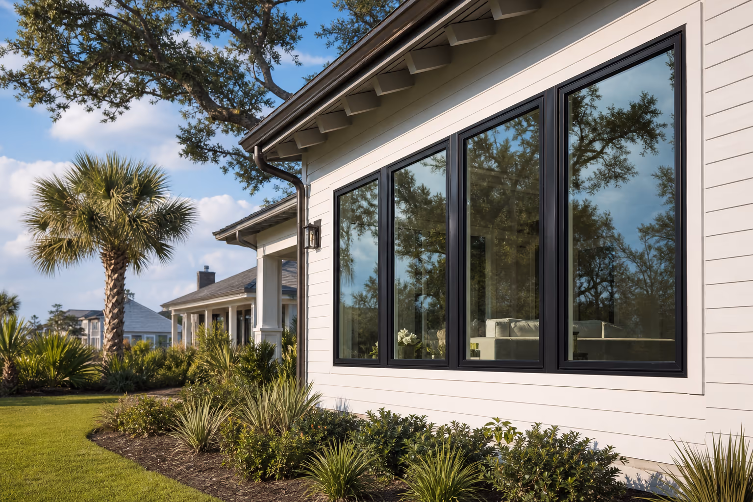 Representative League City-area home with energy-efficient replacement windows